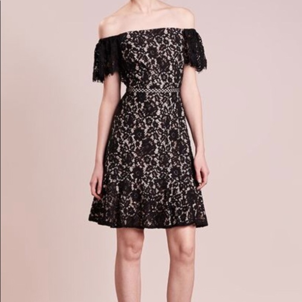 J. Crewβ off the shoulder lace party dress black 6